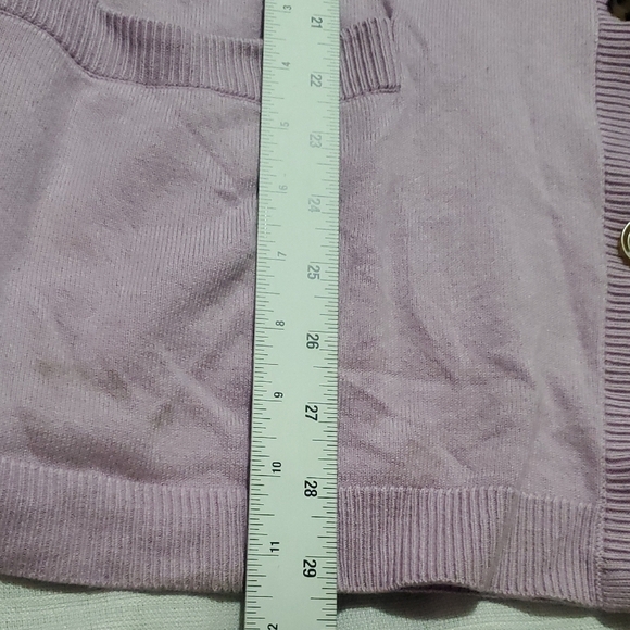 Ann Taylor cardigan Lavender Button-Up Women's Sweater Size XXL - Picture 9 of 9